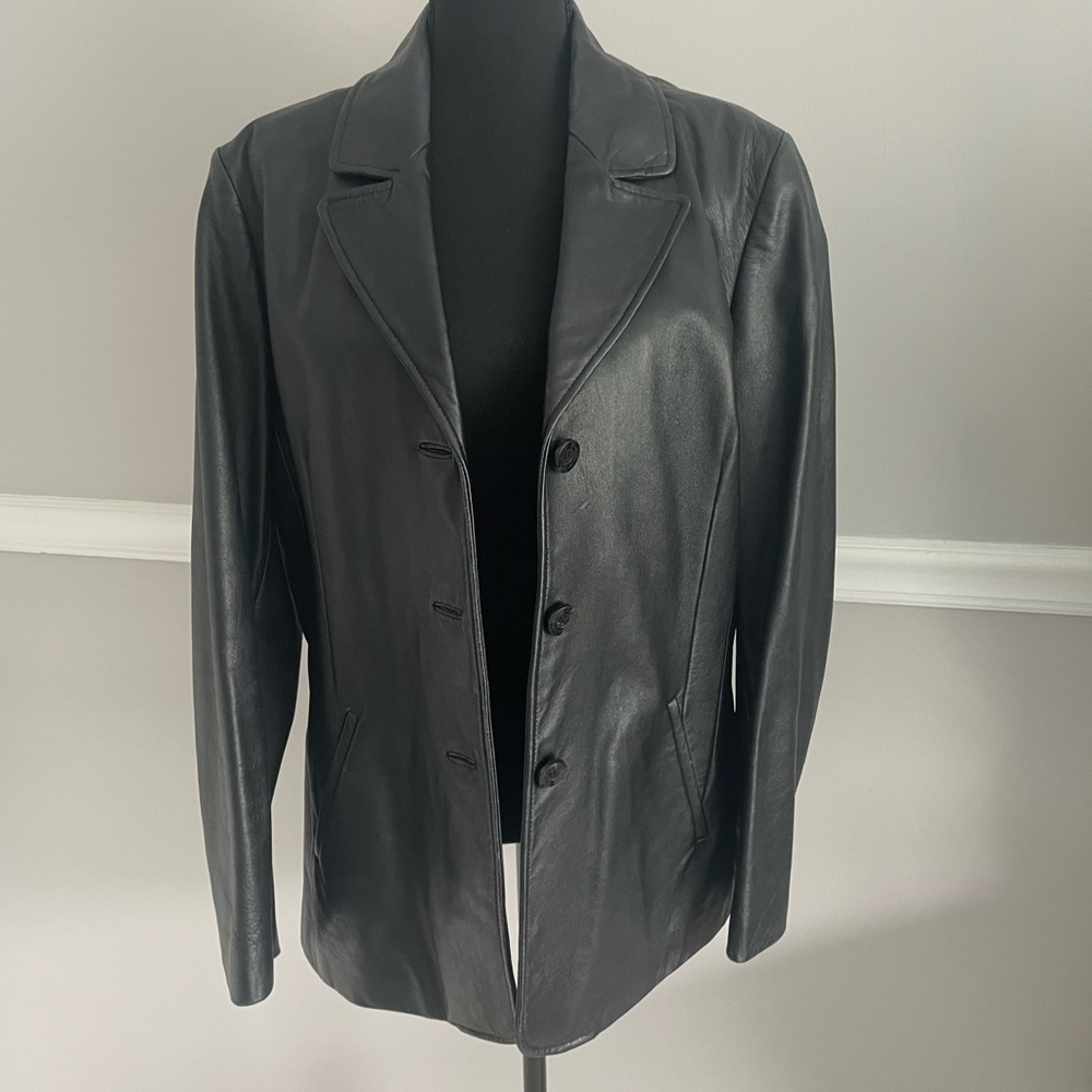 Wilsons Leather Black Leather Jacket Classic Style